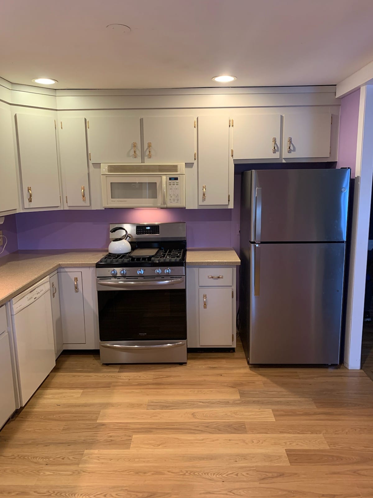 Kitchen cabinets after painting